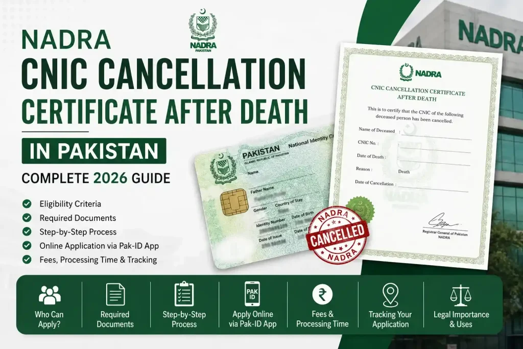 NADRA CNIC Cancellation Certificate After Death in Pakistan