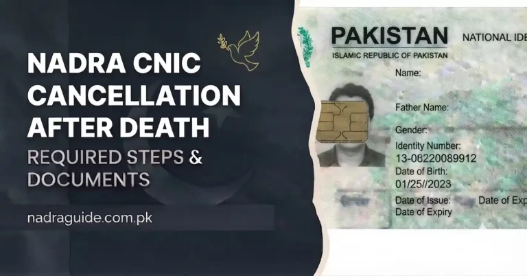 NADRA CNIC Cancellation Certificate After Death in Pakistan