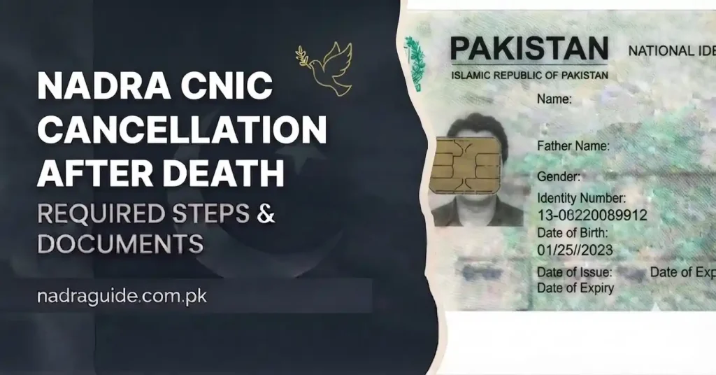 NADRA CNIC Cancellation Certificate After Death in Pakistan