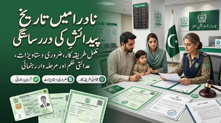 how to change DOB in NADRA acccording to new policy