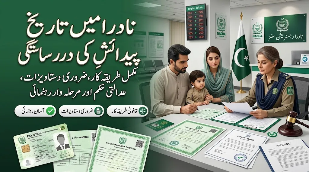 how to change DOB in NADRA acccording to new policy