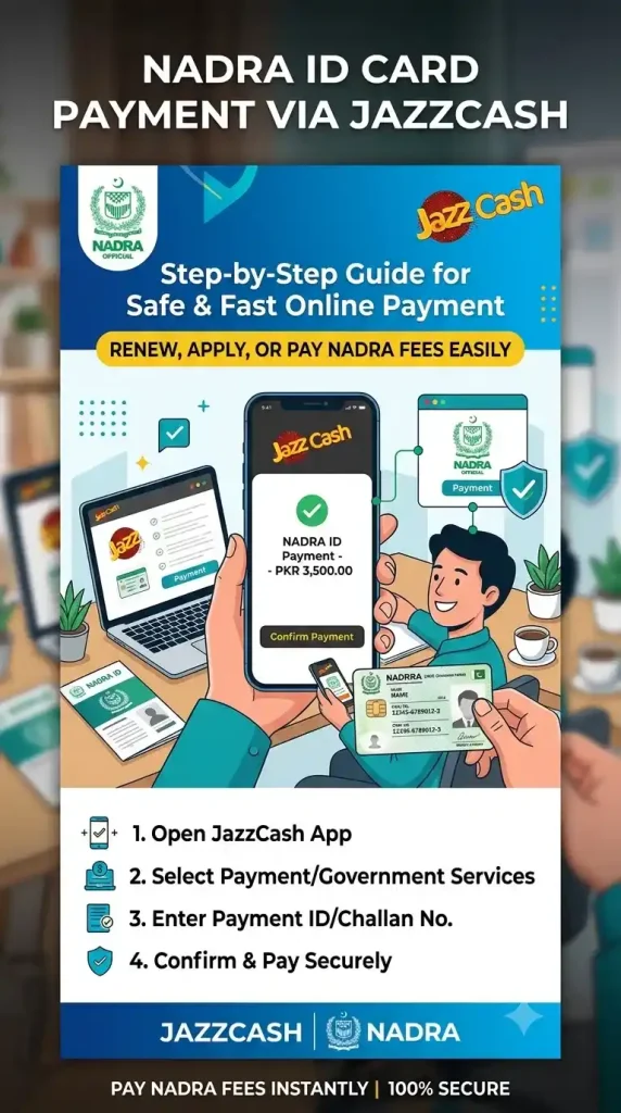 nadra payment through jazzcash