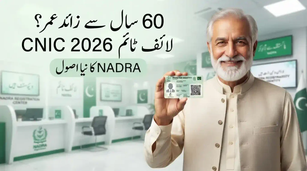 Lifetime CNIC for 60+ Years — NADRA Rule 2026