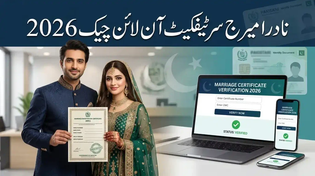 NADRA Marriage Certificate Online Check in Pakistan