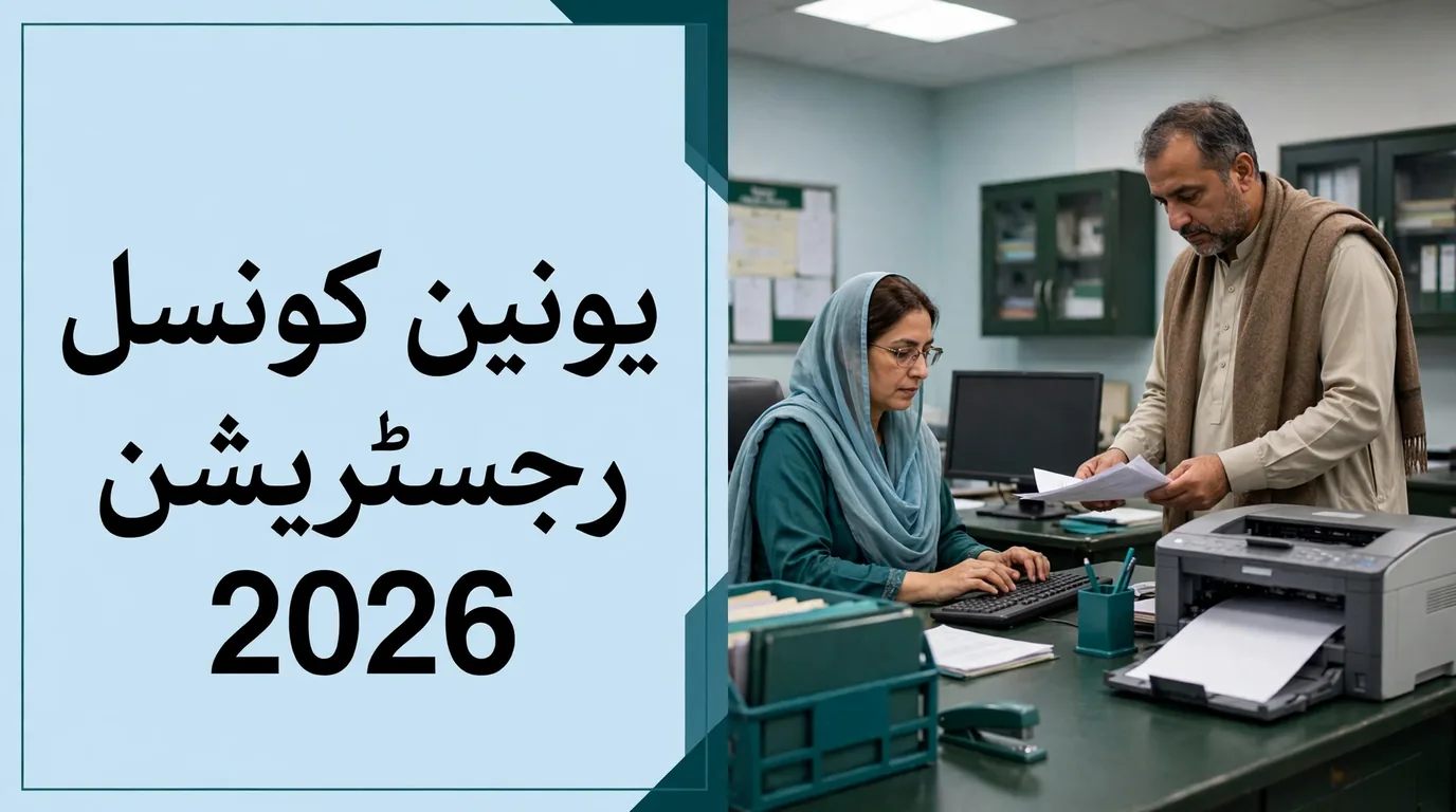 Death registration at a Union Council office in Pakistan