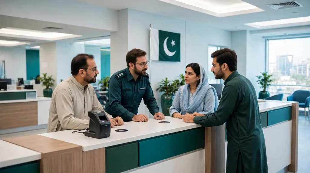 Pakistani applicants at the NADRA office of the Pakistan Embassy in Riyadh