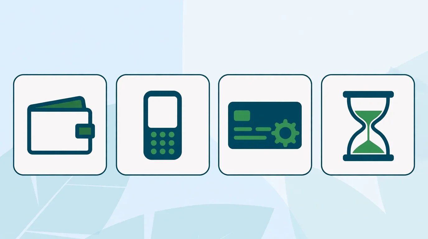 Common causes of a Pak ID payment failure shown as icons